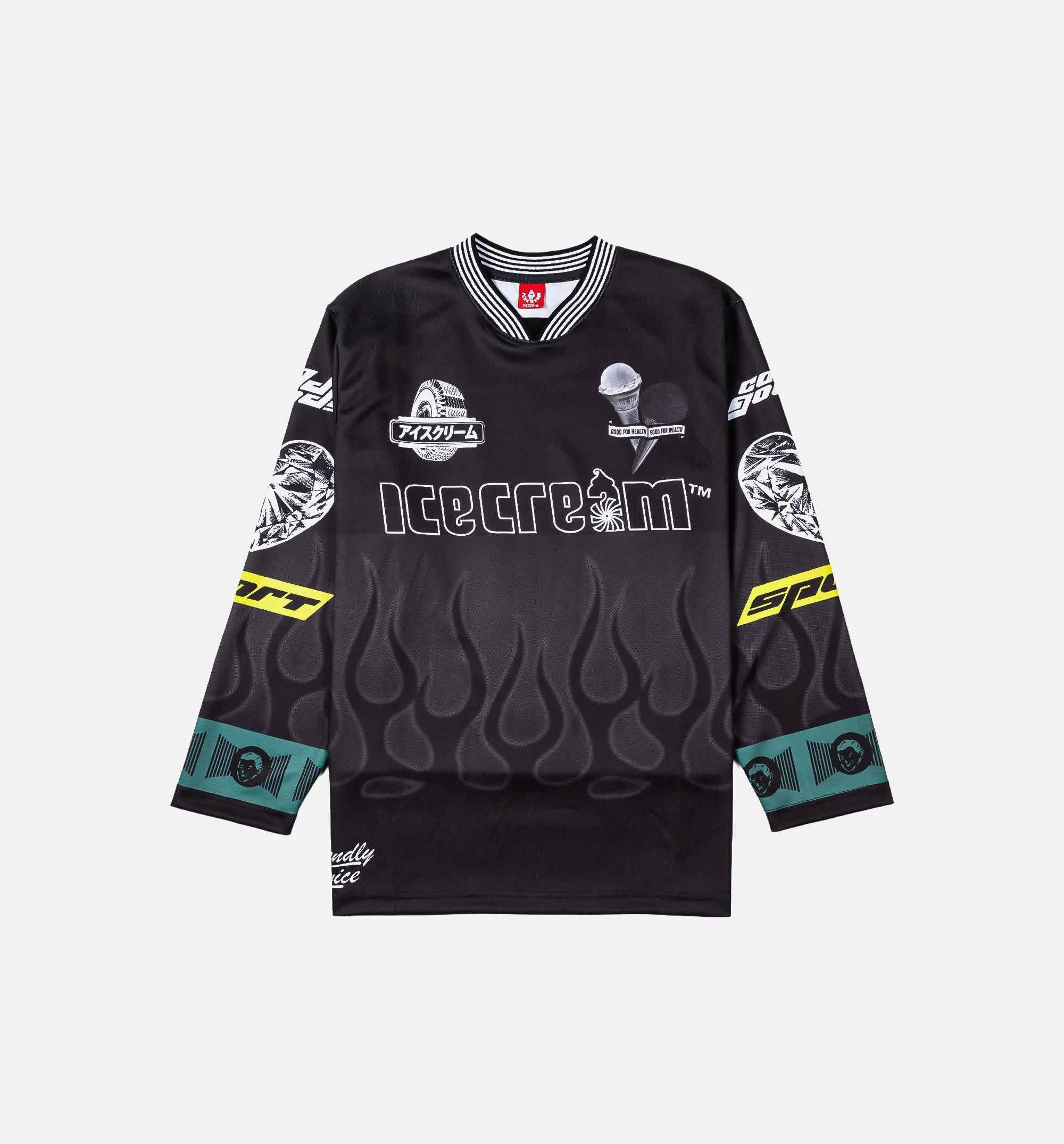 Good Food Long Sleeve Mens Jersey Black