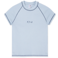 Polar Skate Co Script Logo Baby Tee Light Blue Dark Blue
