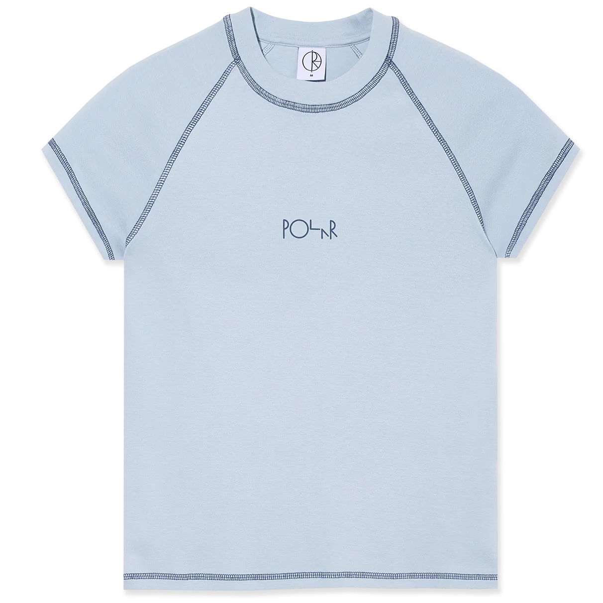 Polar Skate Co Script Logo Baby Tee Light Blue Dark Blue