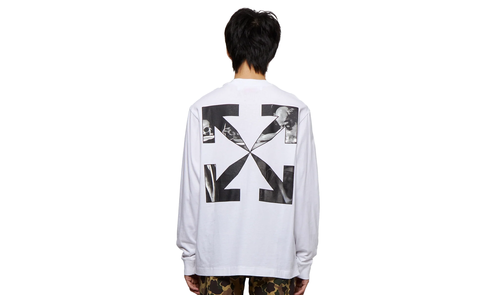 Caravag Arrow Skate Long-Sleeve Tee "White" OMAB064C99JER0030110