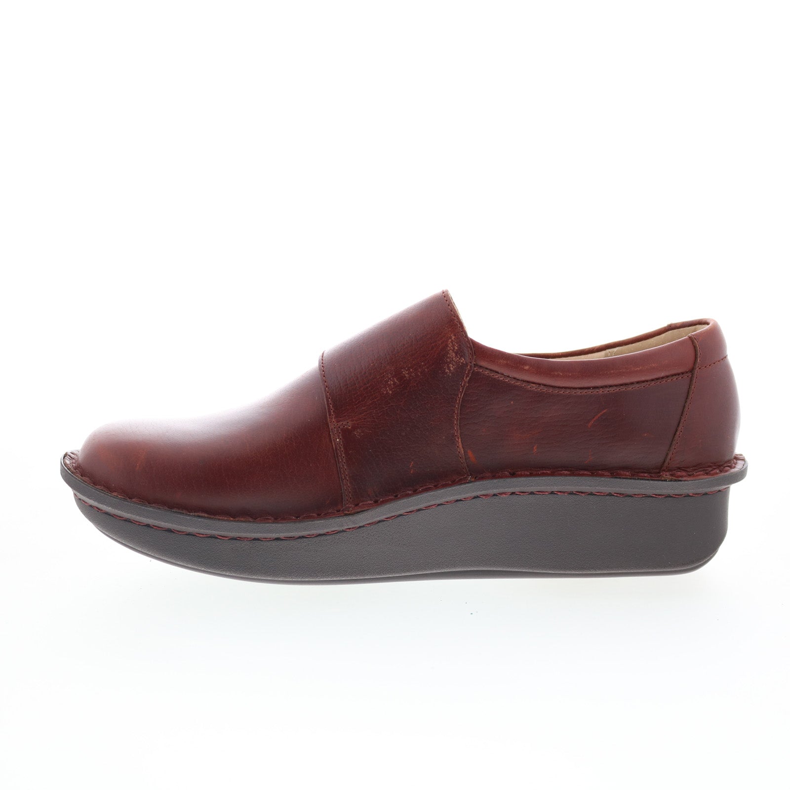 Alegria Deliah DEL-8100 Womens Brown Leather Loafer Flats Shoes