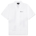 Embroidered Bowling Shirt Antique White