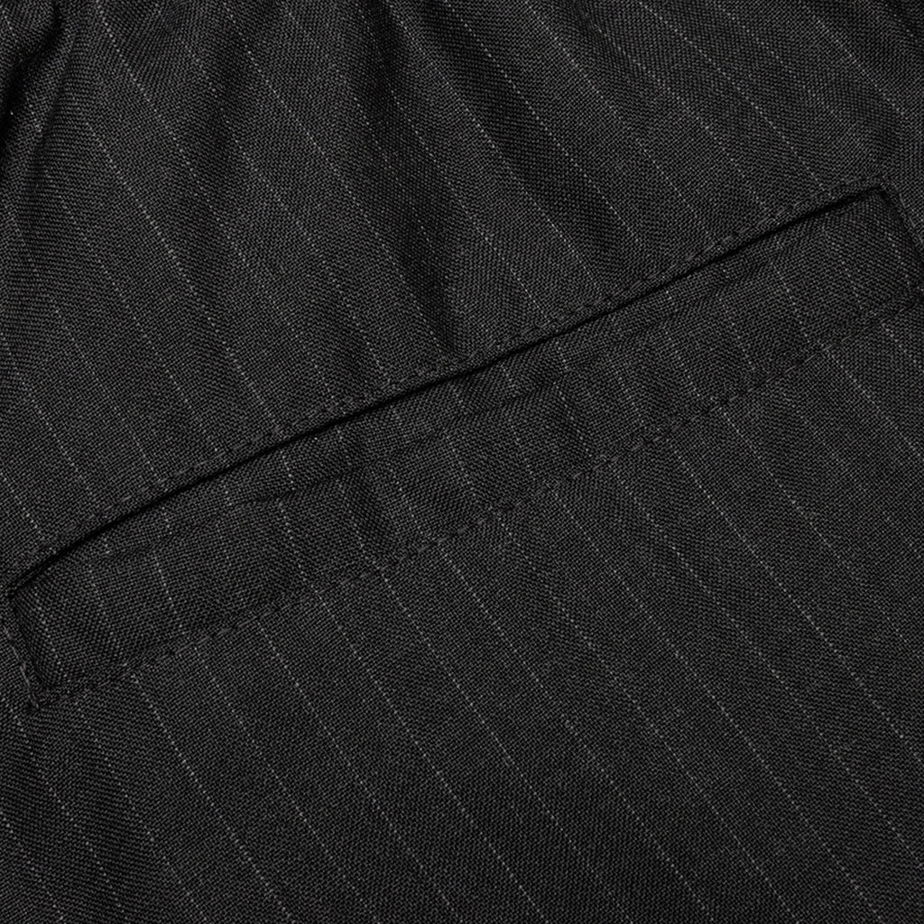 Japanese Wool Field Short Black Pinstripe