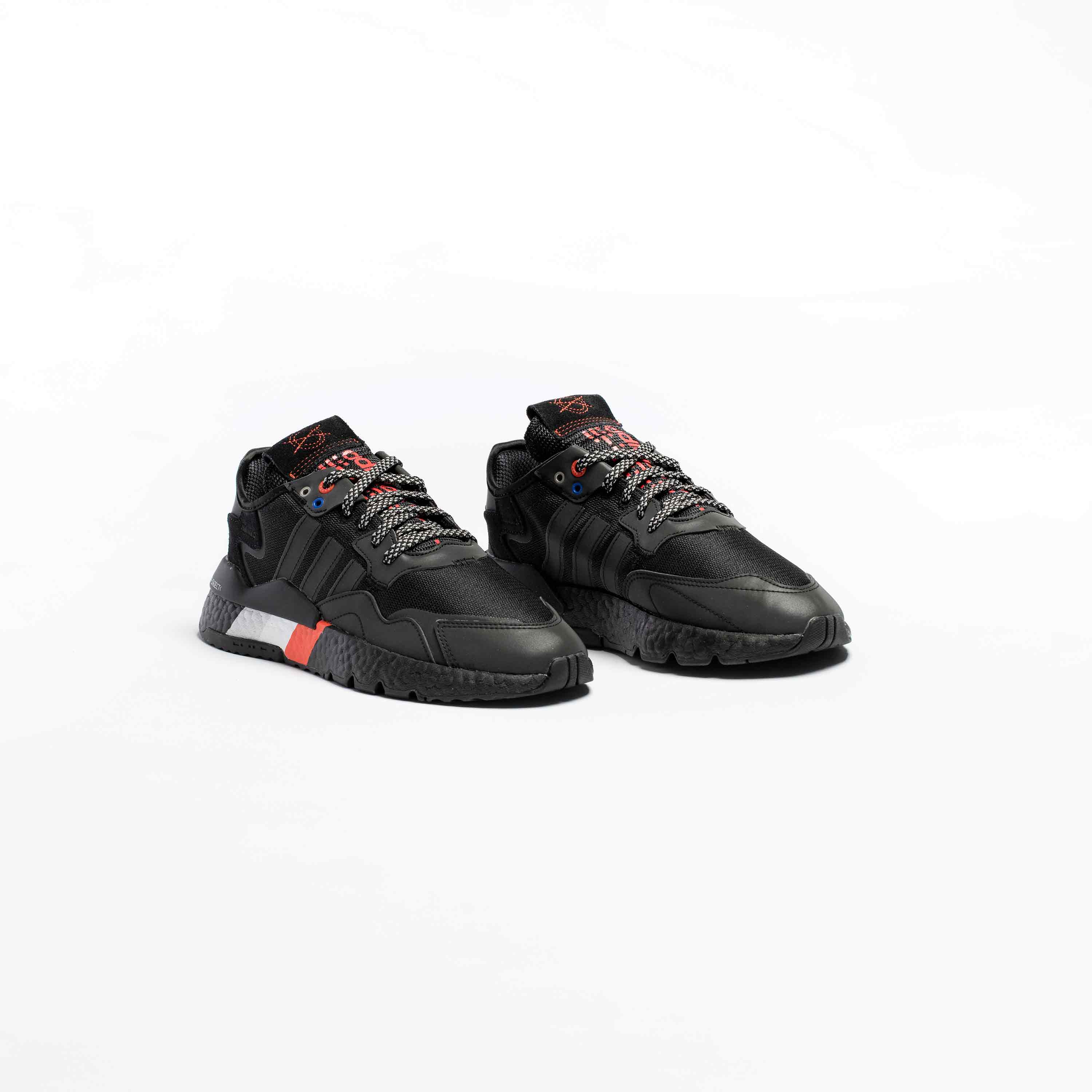 Nite Jogger 3M Mens Running Shoe Core Black Silver Metallic Red White