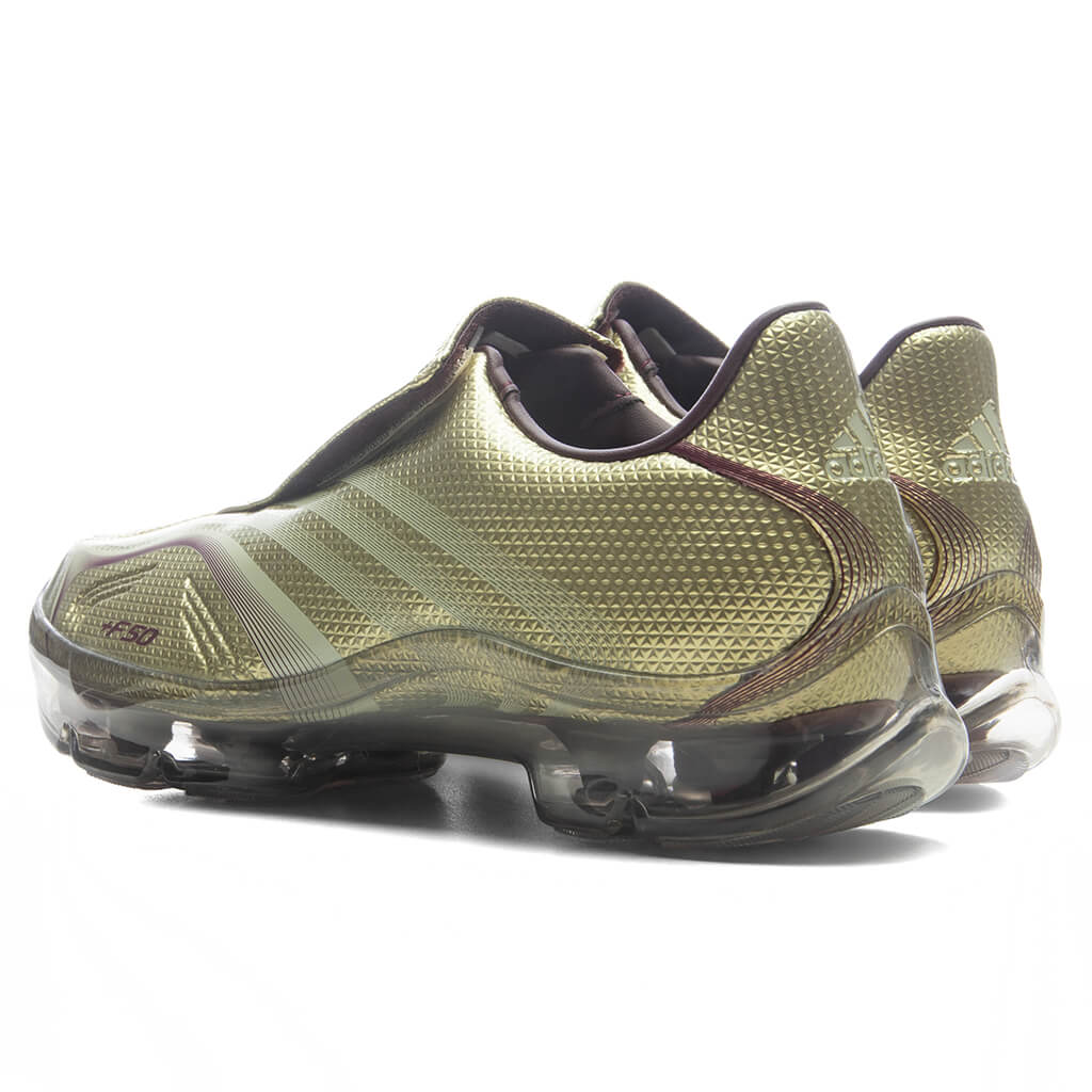 Womens F50 Adiframe Walkable Gold Metallic Ice Gold Metallic Maroon