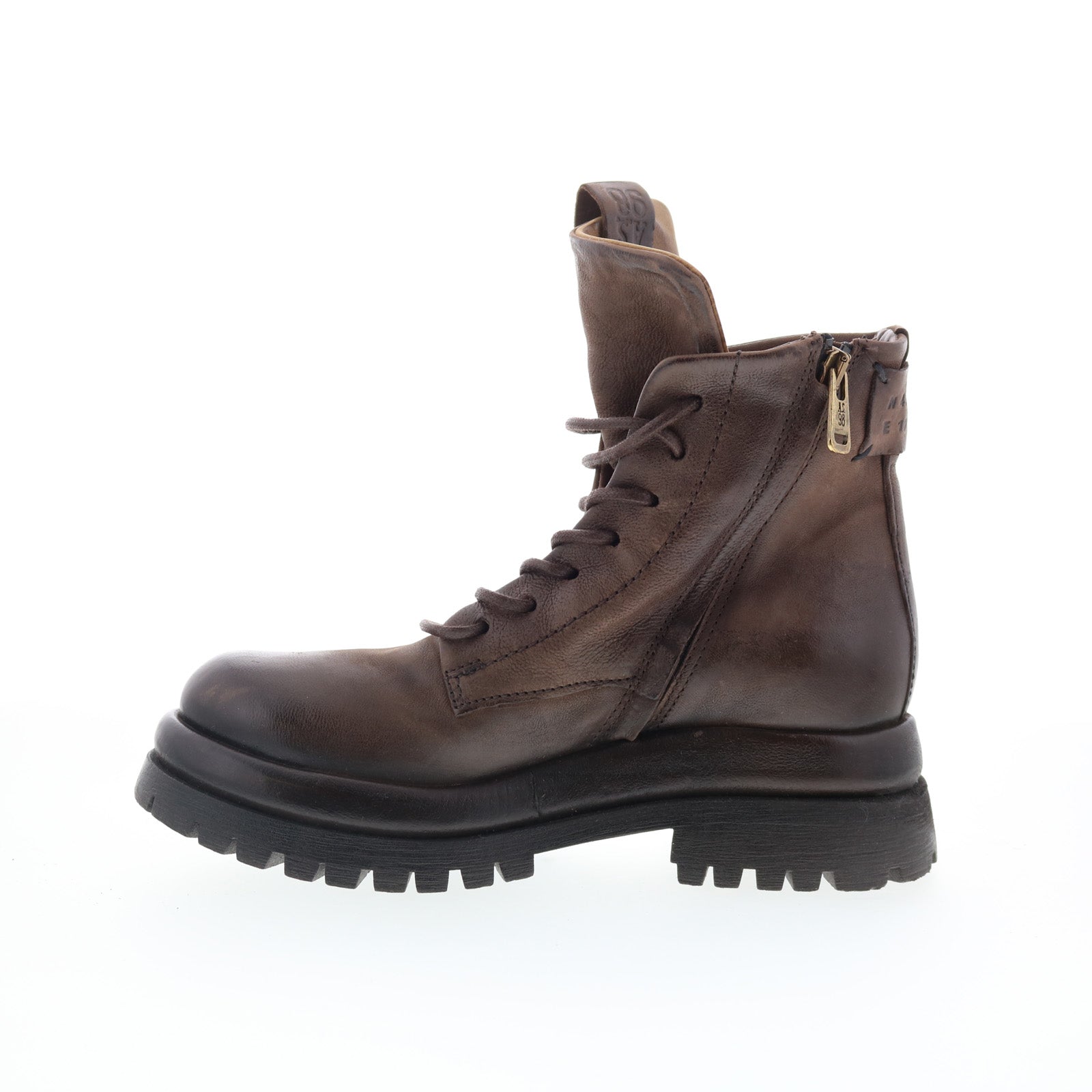 Dillie Womens Brown Leather Lace Up Casual Dress Boots