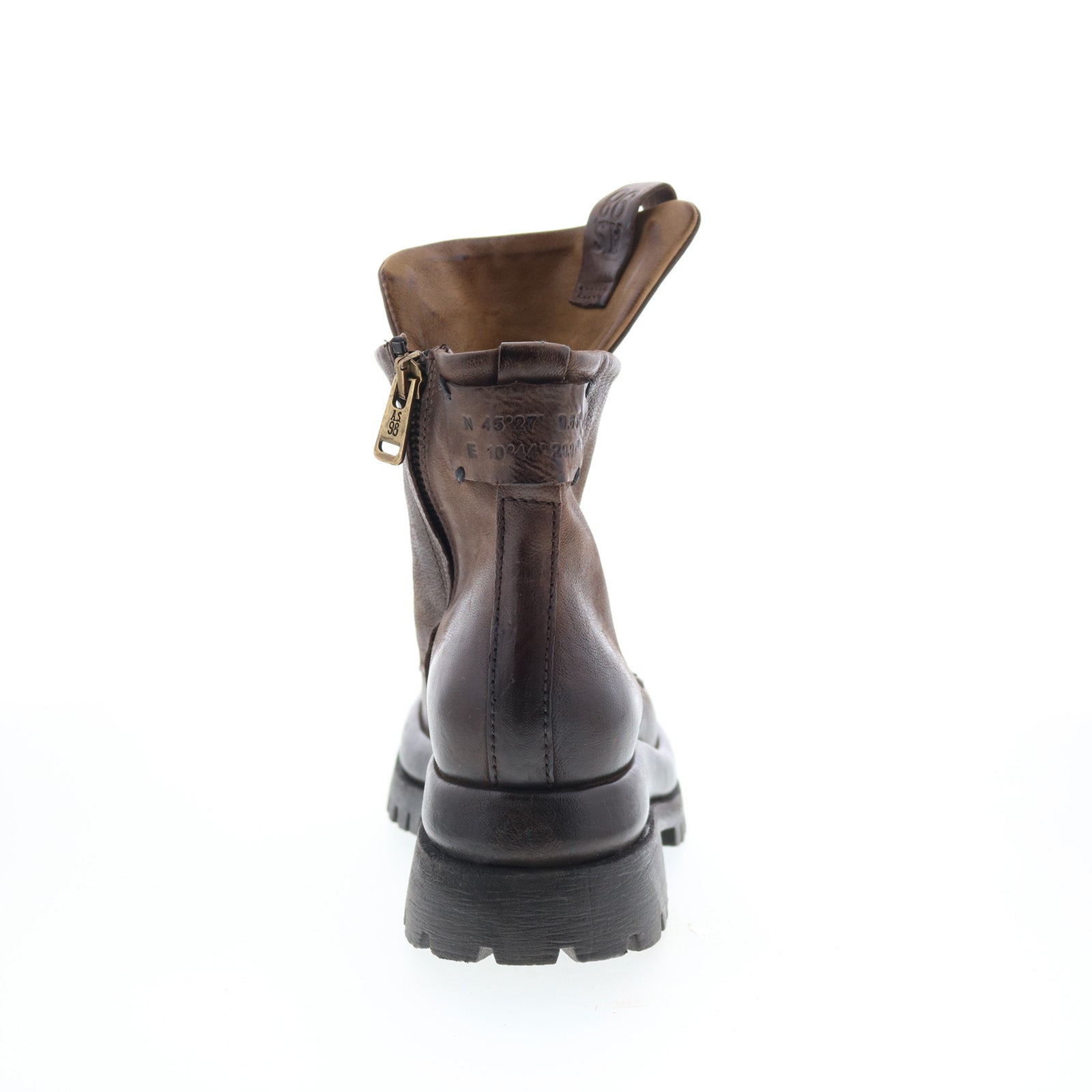 Dillie Womens Brown Leather Lace Up Casual Dress Boots