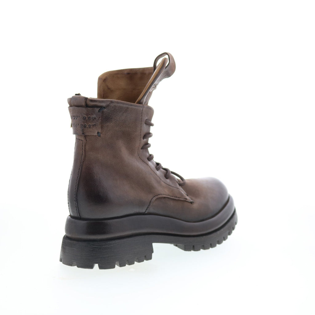Dillie Womens Brown Leather Lace Up Casual Dress Boots