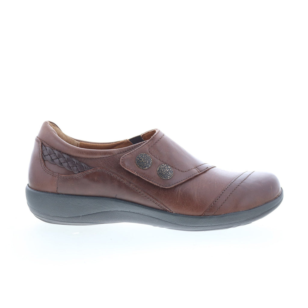Aetrex Karina DM502 Womens Brown Wide Loafer Flats Shoes