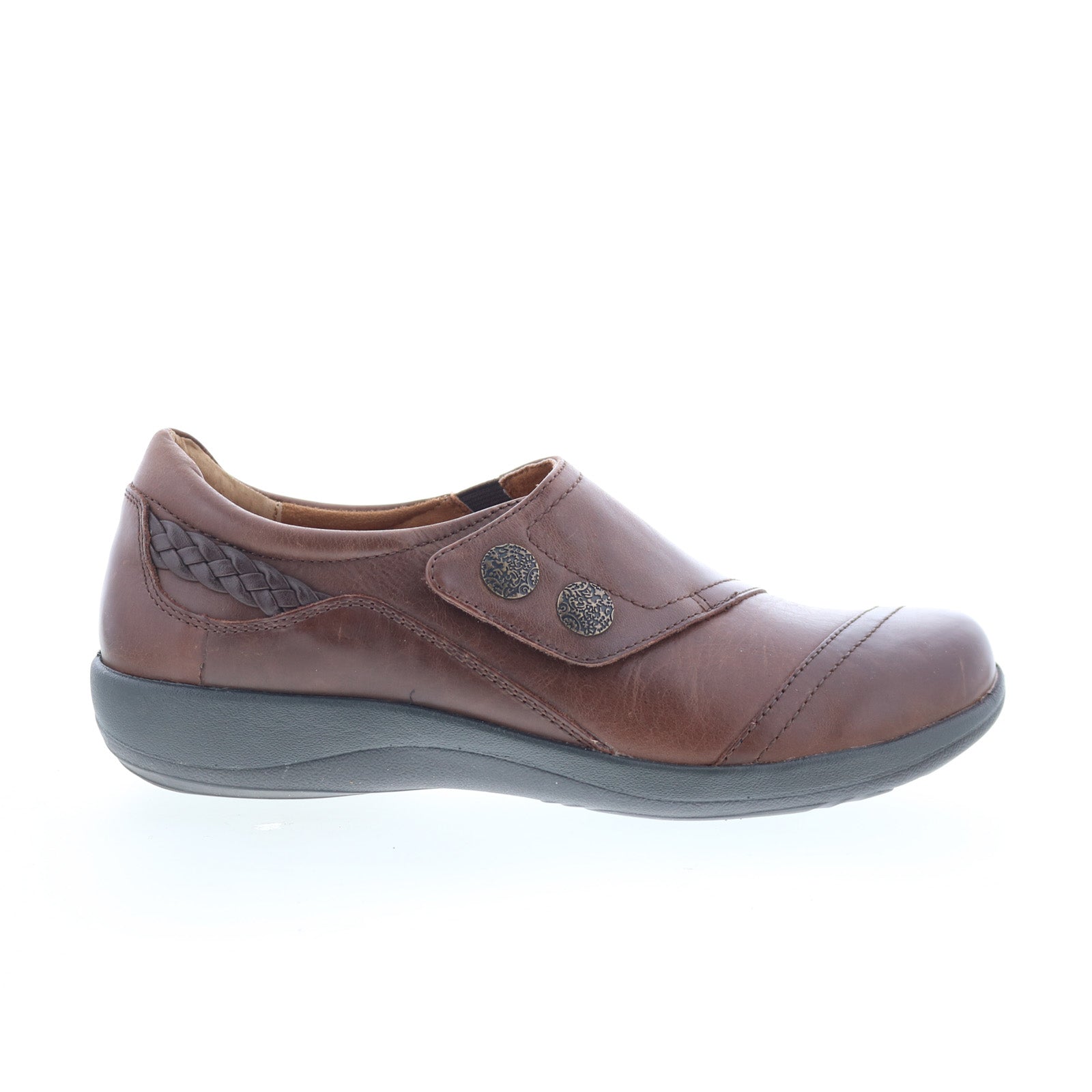 Aetrex Karina DM502 Womens Brown Wide Loafer Flats Shoes