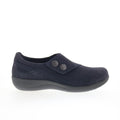 Aetrex Karina DM505 Womens Blue Leather Loafer Flats Shoes