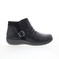 Aetrex Luna DM700W Womens Black Leather Zipper Casual Dress Boots