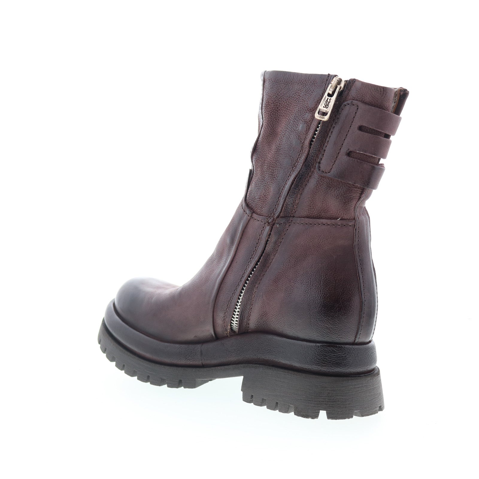 Doran Womens Brown Leather Zipper Casual Dress Boots