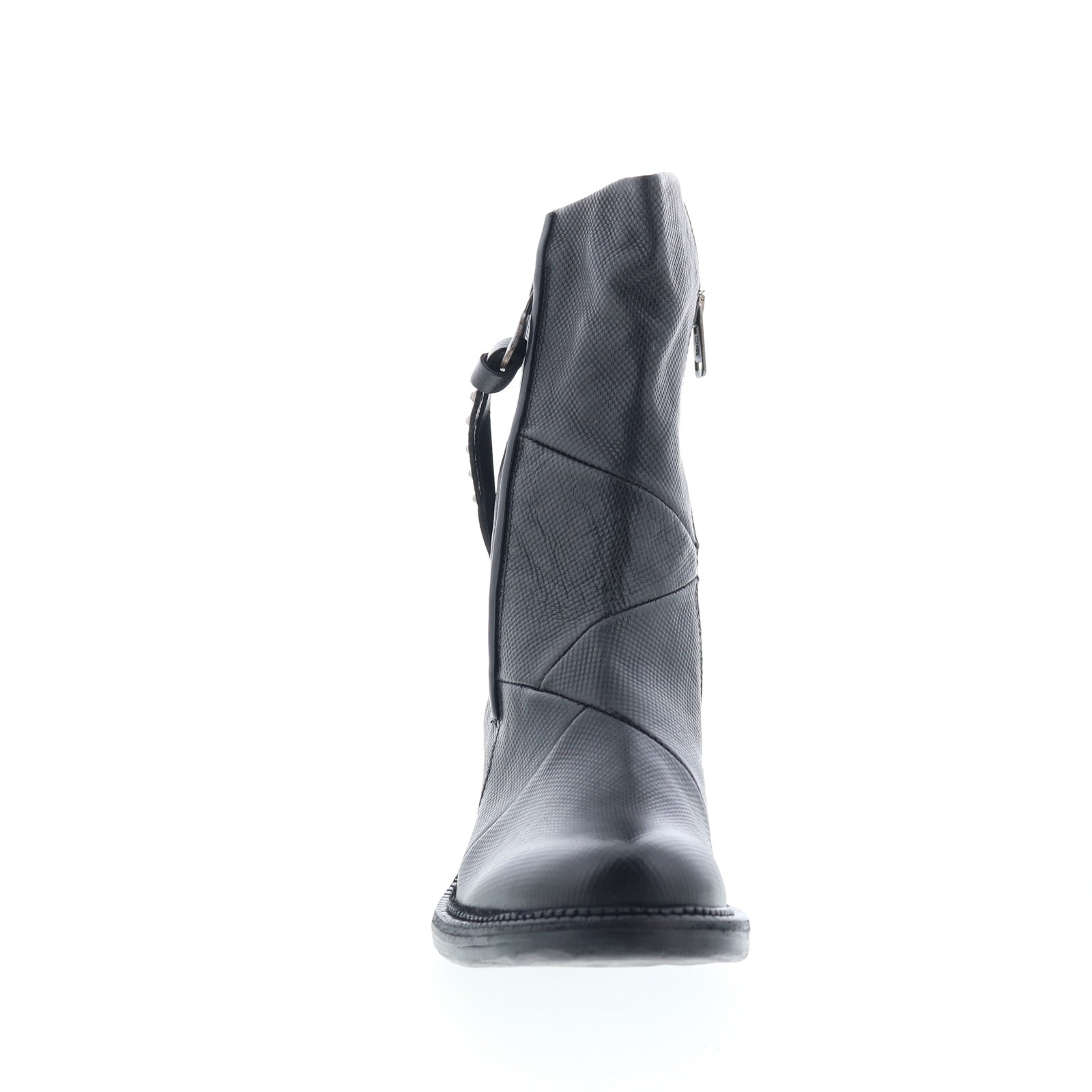 Stratford Womens Black Leather Zipper Casual Dress Boots
