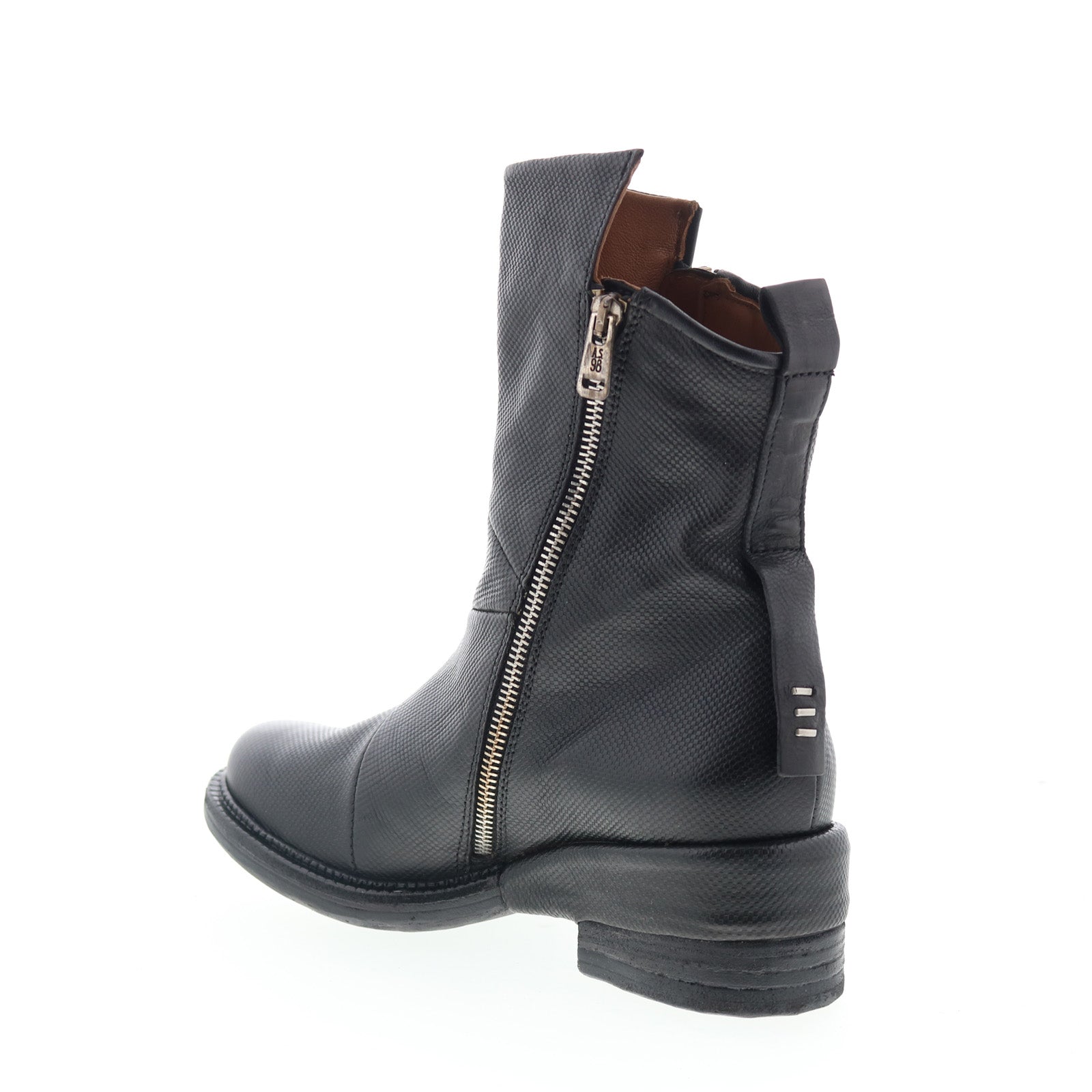 Stratford Womens Black Leather Zipper Casual Dress Boots