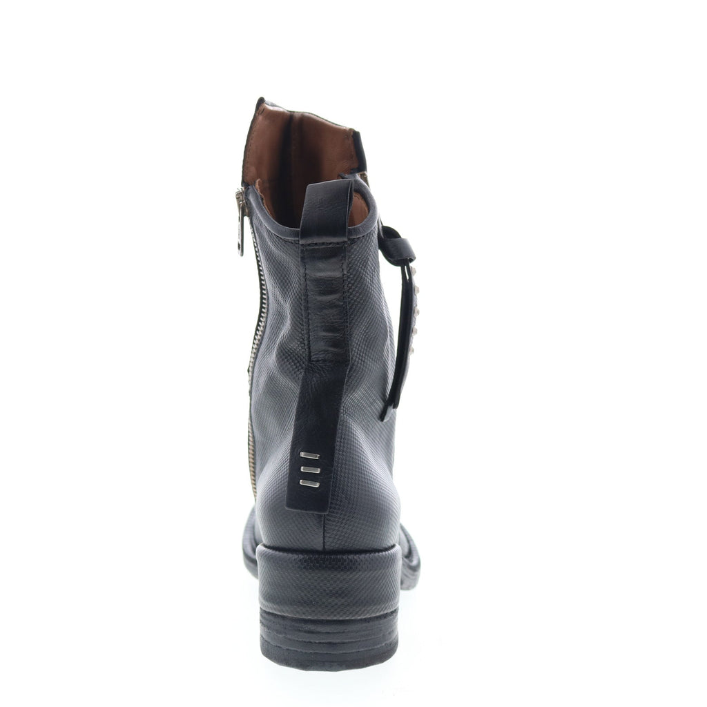 Stratford Womens Black Leather Zipper Casual Dress Boots