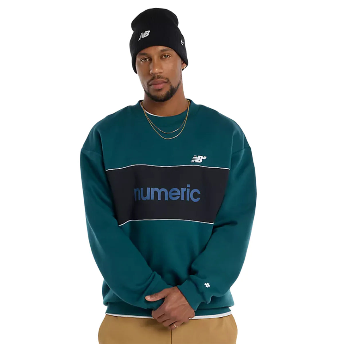 New Balance Numeric Team Crew Sweater Medusa Green