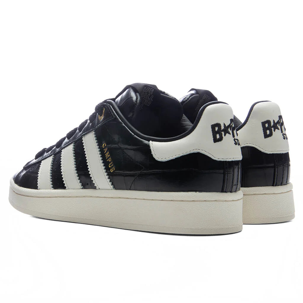 adidas Originals x BAPE Campus 00s Core Black Off White Gold Metallic