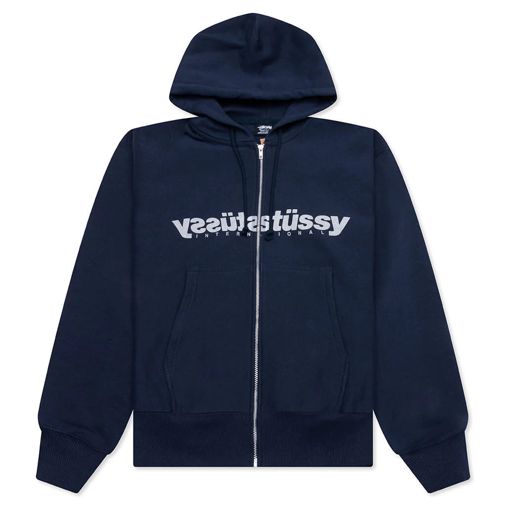 Mirror Zip Hoodie Navy