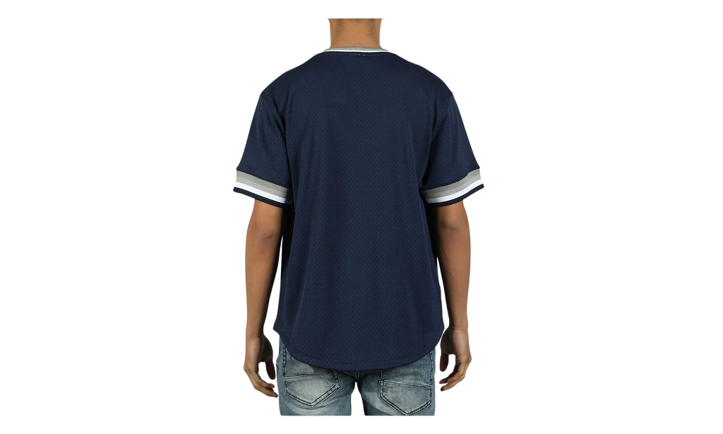 MLB Mesh V-Neck Tee "New York Yankees - Navy" MSPOAJ18001 NYYNAVY1