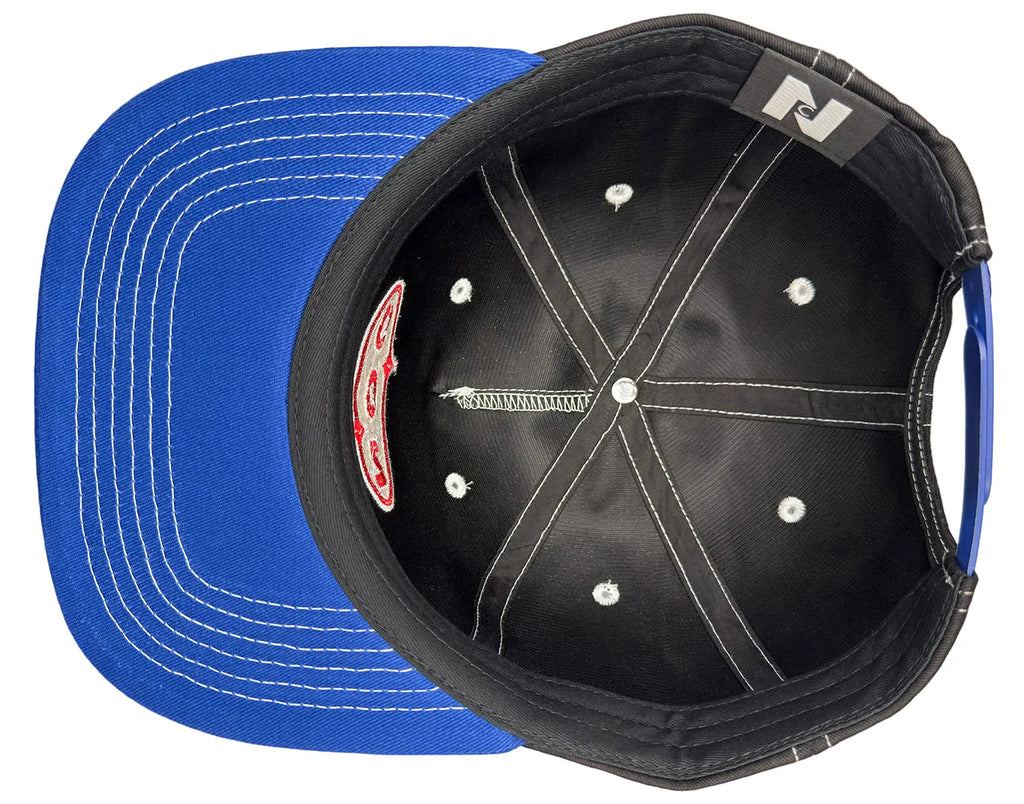 Nocturnal Chrome Snapback Hat Black Blue