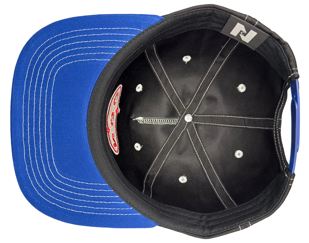 Nocturnal Chrome Snapback Hat Black Blue