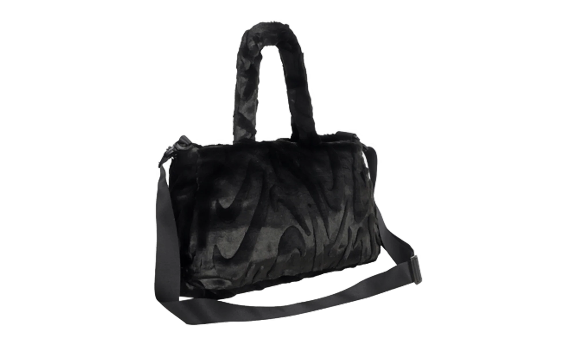 Sportswear Faux Fur Tote (10L) "Black / Black / Metallic Silver" FZ1323 010