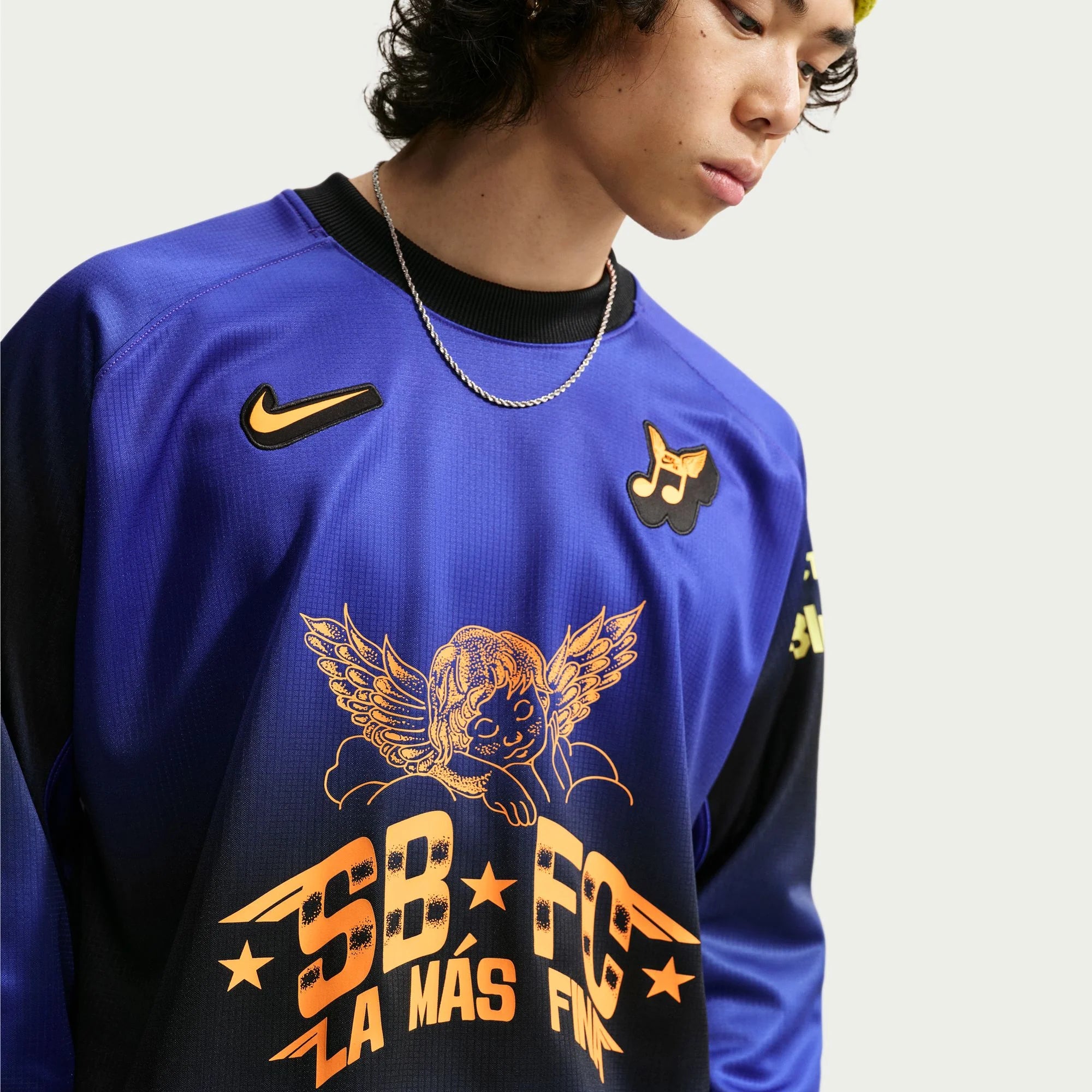 Nike SB Club 58 Long Sleeve Skate Top Dark Concord