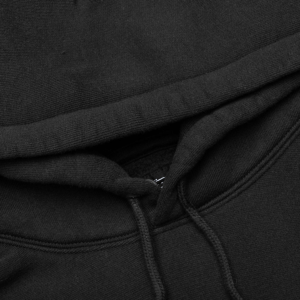 Satin Patch Oversized Hood Washed Black