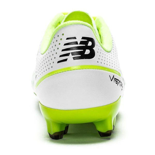 New Balance Visaro Pro FG Firm Ground Soccer Cleats White Toxic Green