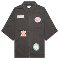 Twill Full Zip Shirt Black
