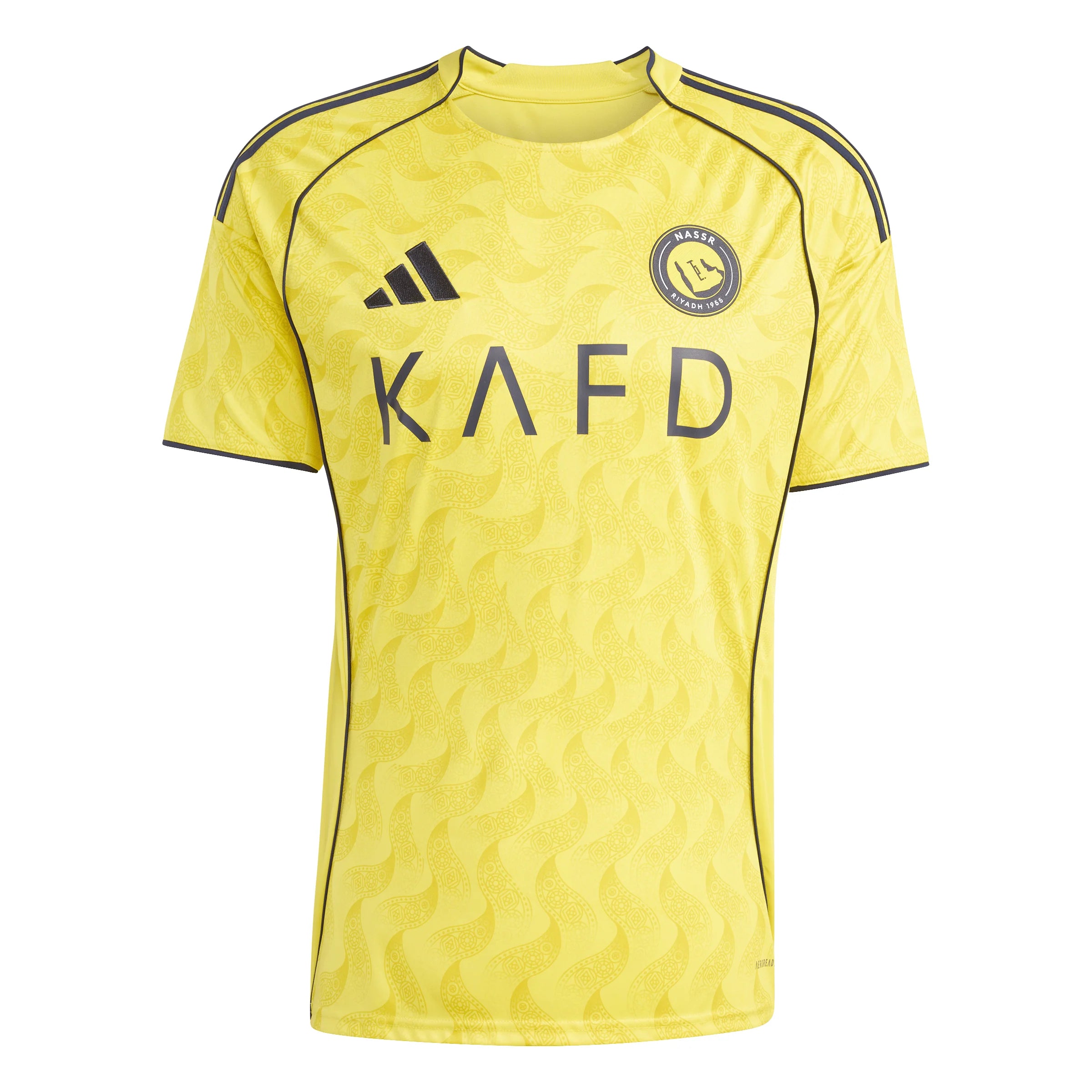adidas Al Nassr FC Home Mens Soccer RONALDO 7 Jersey 25 26 Yellow Blue