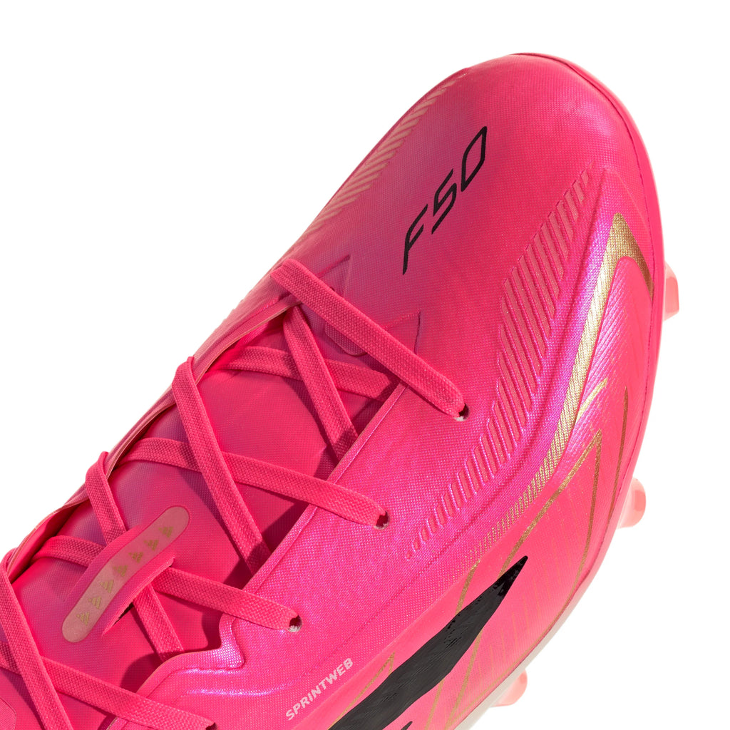 adidas F50 Hyperfast Elite Firm Ground Youth Soccer Cleats Turquesa Black Gold