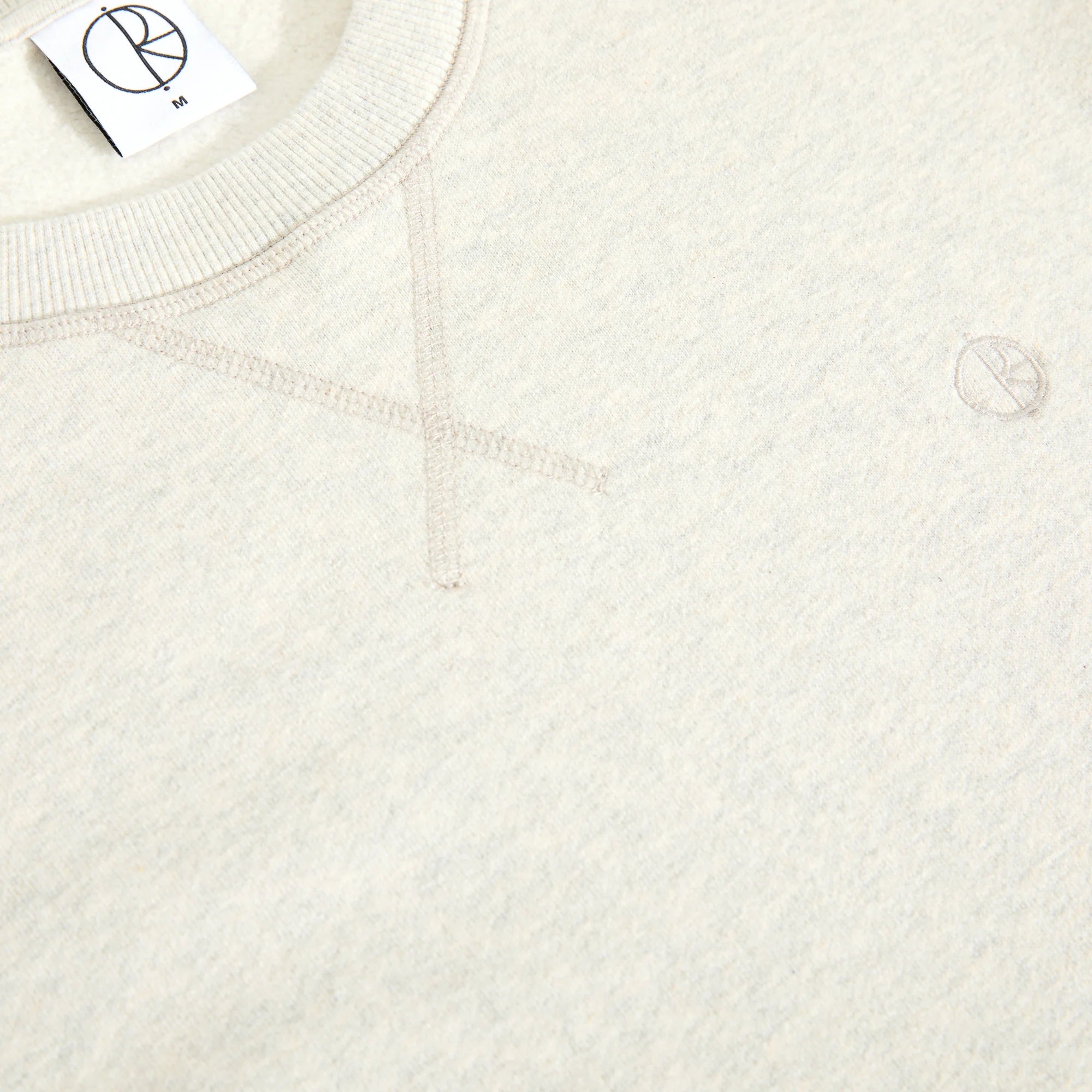 Polar Frankie Crew Neck Ivory Grey Melange