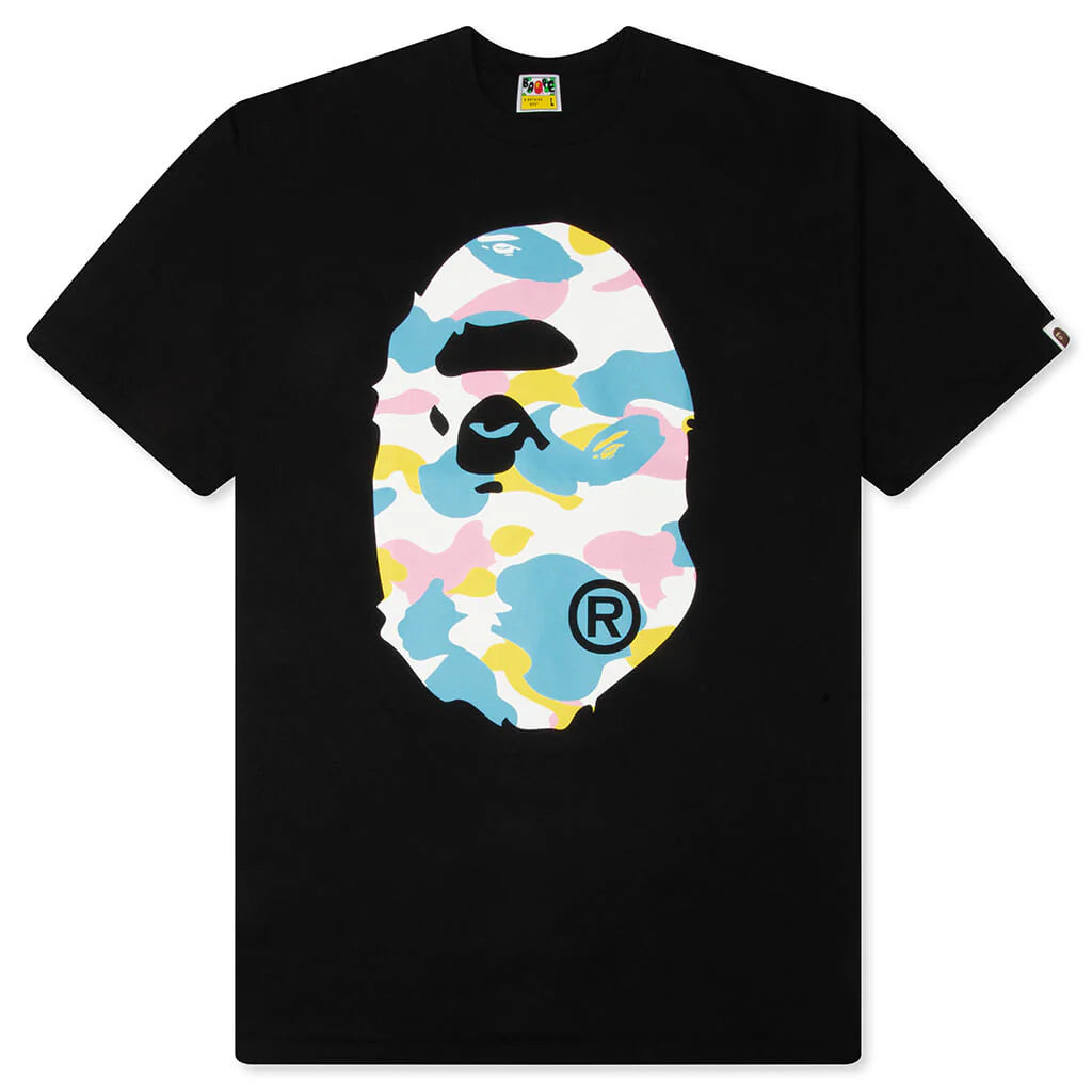 New Multi Camo Big Ape Head Tee Black