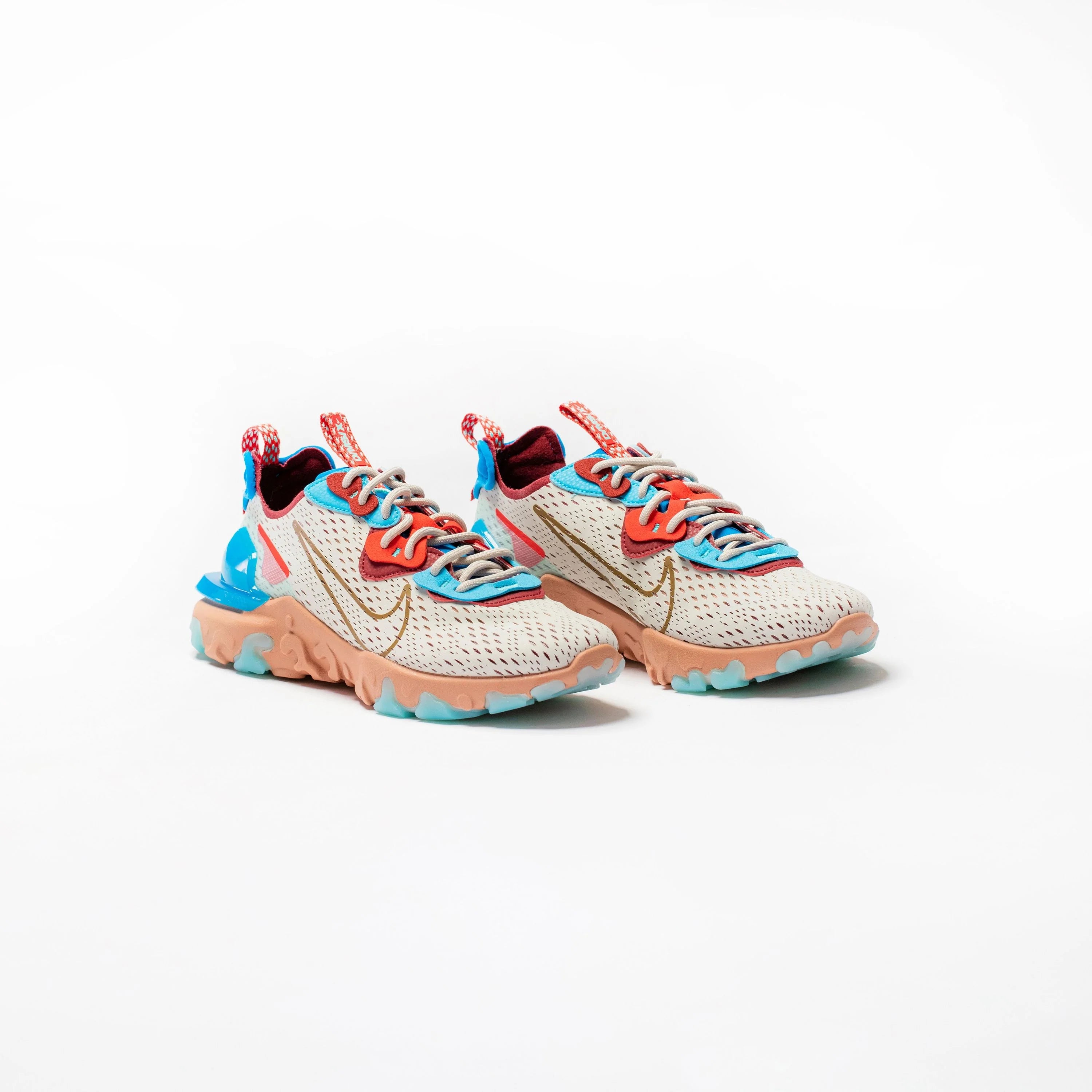 React VIsion Mens Running Shoe Brown Blue