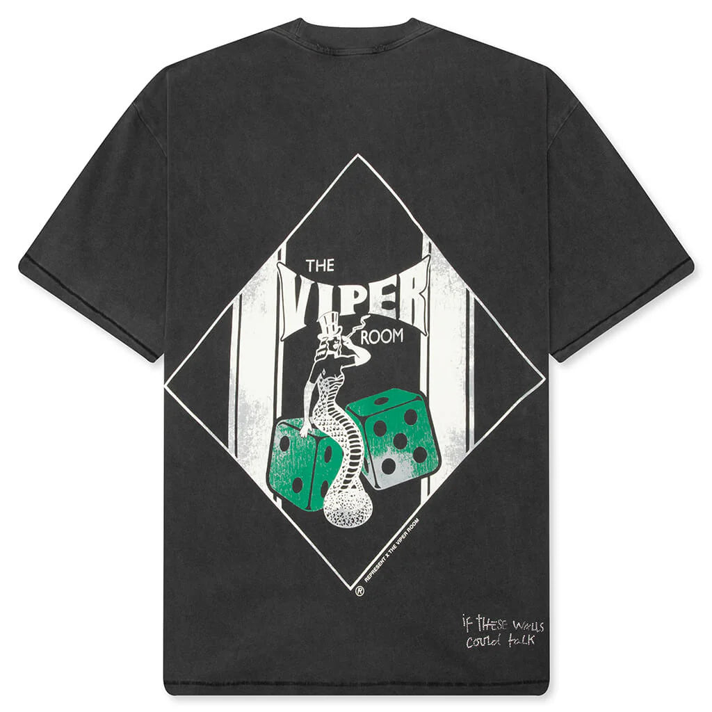 Represent x The Viper Room Dice T Shirt Vintage Grey
