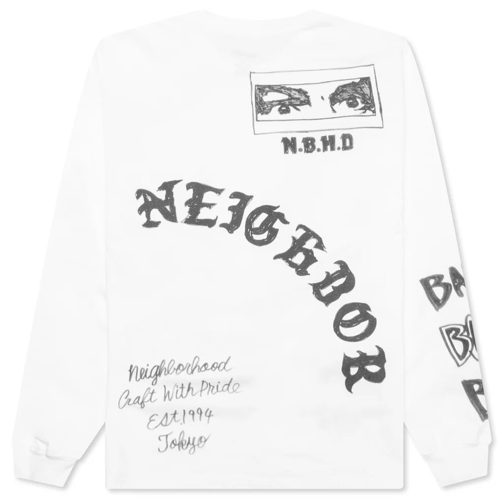 NH L S Tee 17 White
