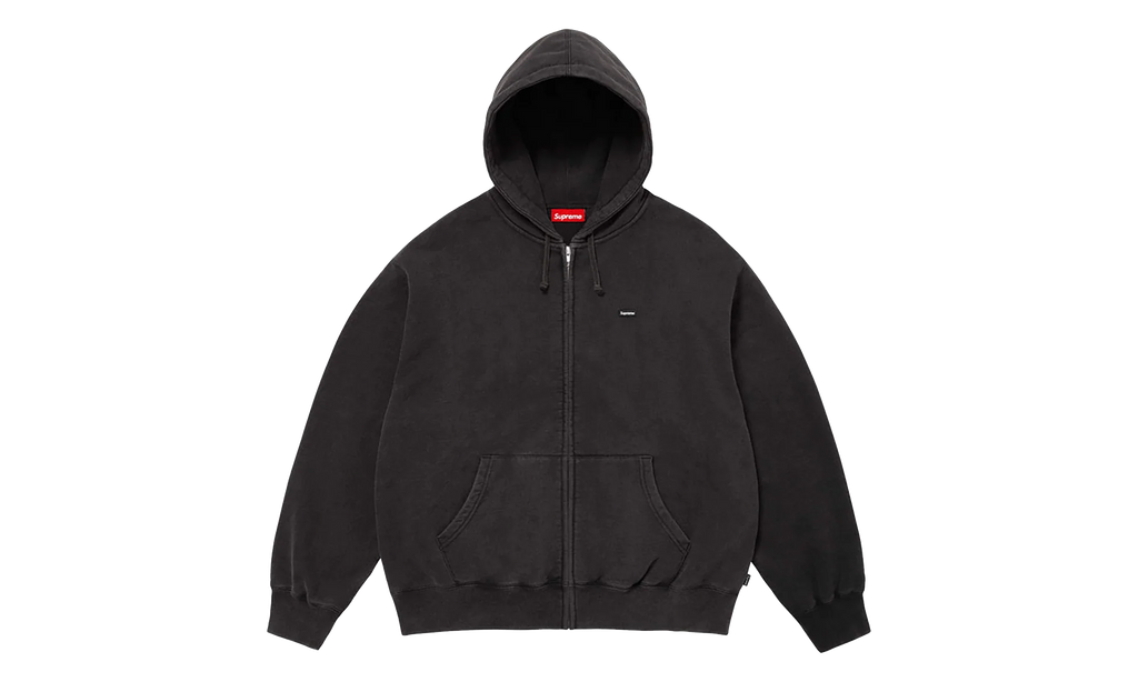 Small Box Zip Up Hooded Sweatshirt "SS26 - black" SU27349