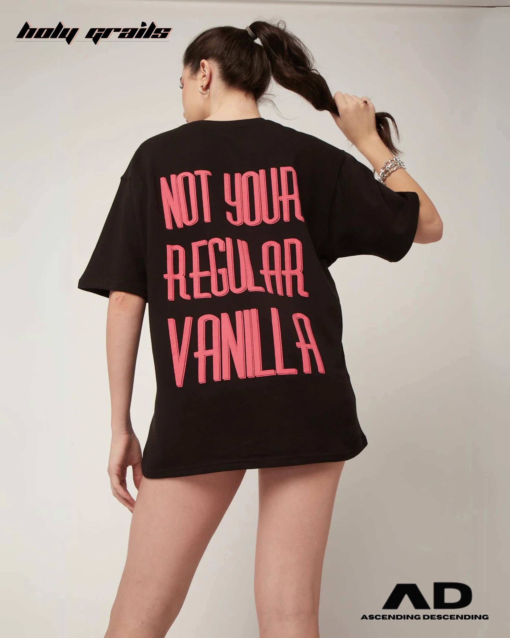 Not Your Regular Vanilla Black T Shirt HG x Ascending Descending