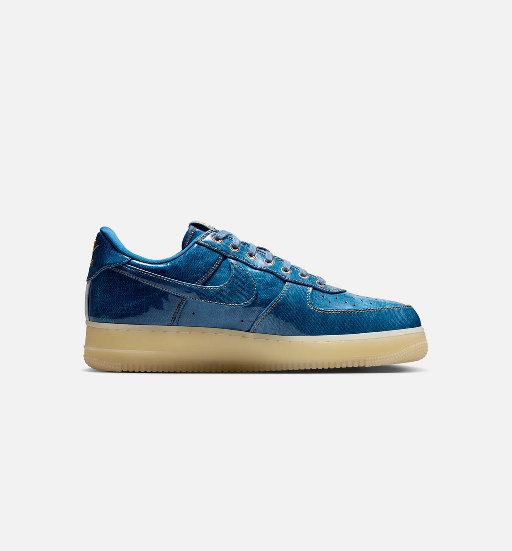 Air Force 1 Retro Patent Denim Mens Lifestyle Shoe Coastal Blue Natural Flax Coastal Blue
