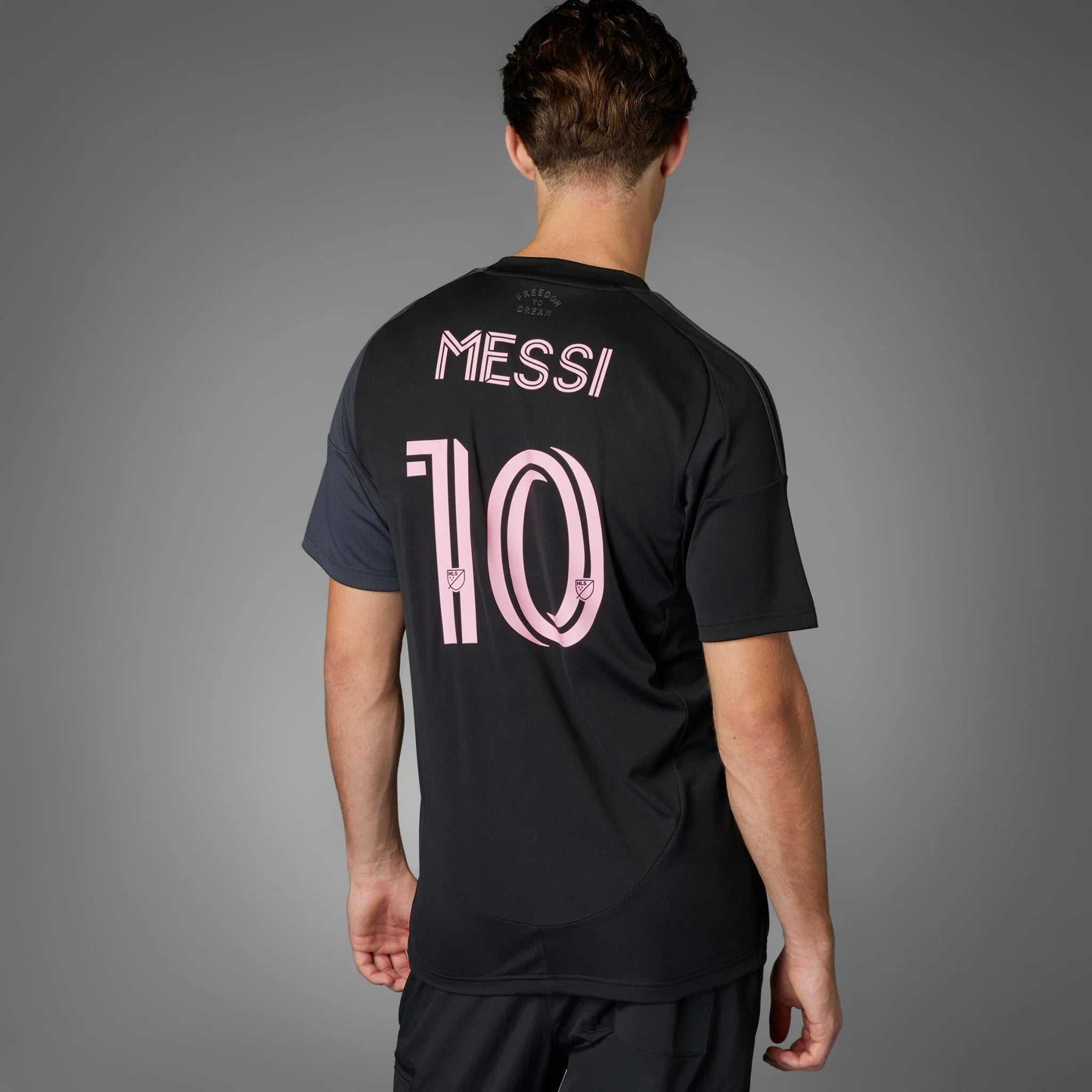 adidas Mens Inter Miami CF Messi Away Jersey 25 26 Black