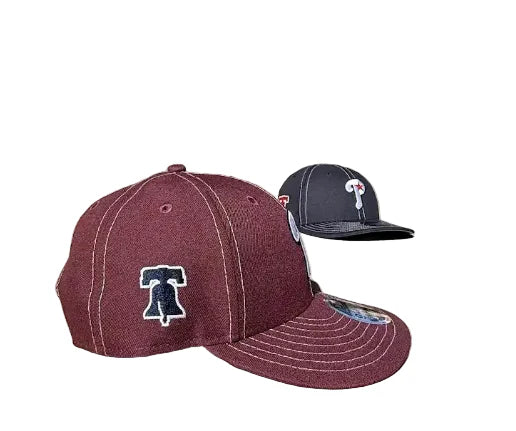 Nocturnal New Era Philadelphia Phillies Liberty Bell Low Profile Snapback Hat Maroon