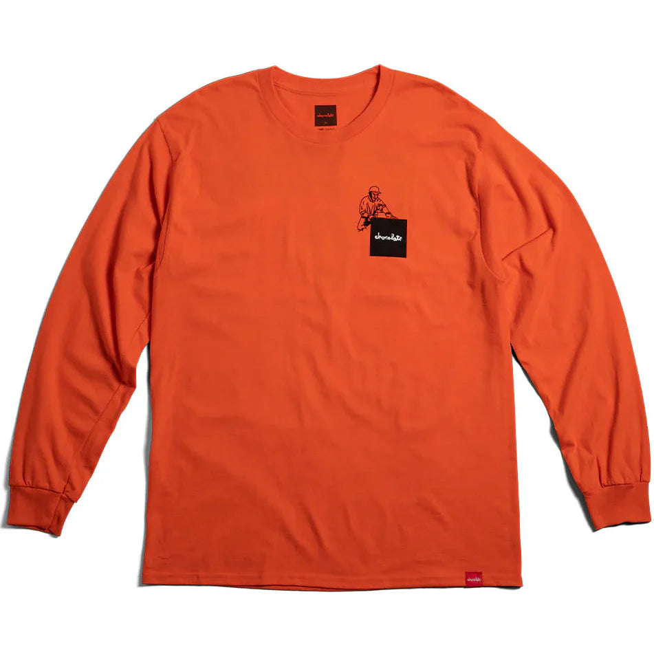Chocolate Vincent Alvarez Crete Street Longsleeve Tee Orange