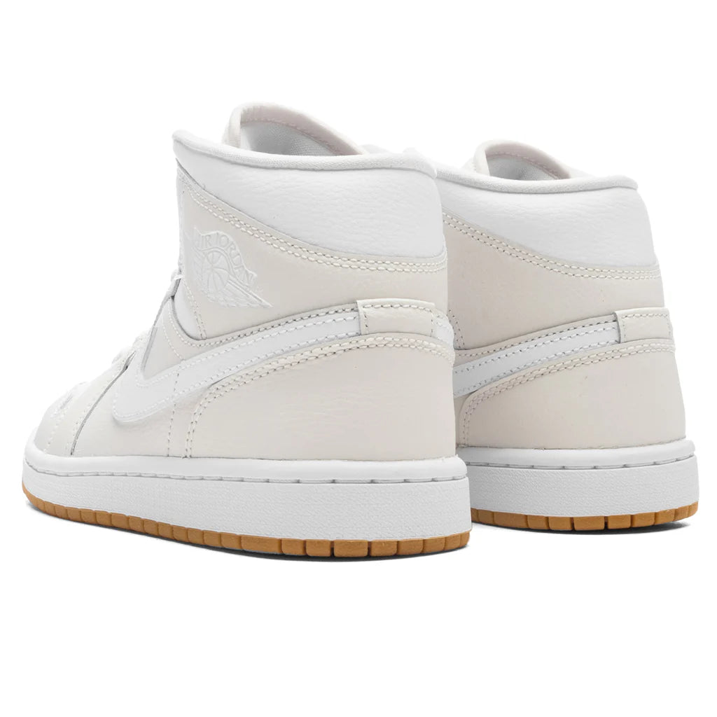 Womens Air Jordan 1 Mid Phantom White Gum Light