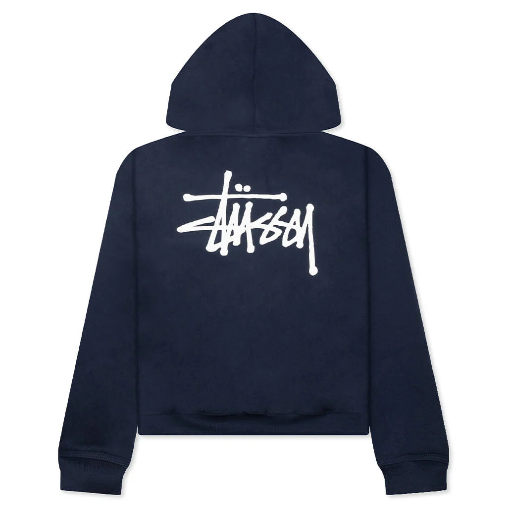 Basic Stussy Zip Hoodie Navy