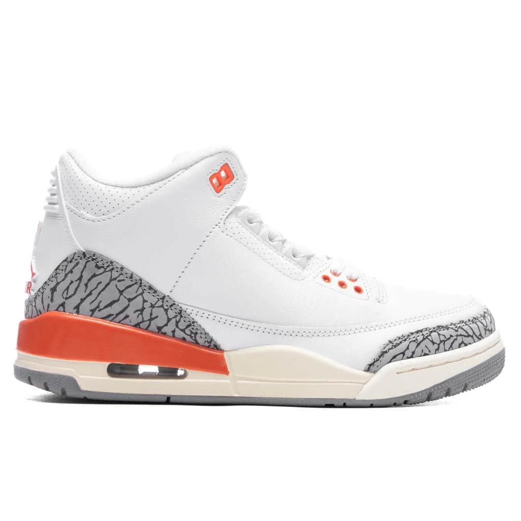 Womens Air Jordan 3 Retro Georgia Peach White Cosmic Clay Sail