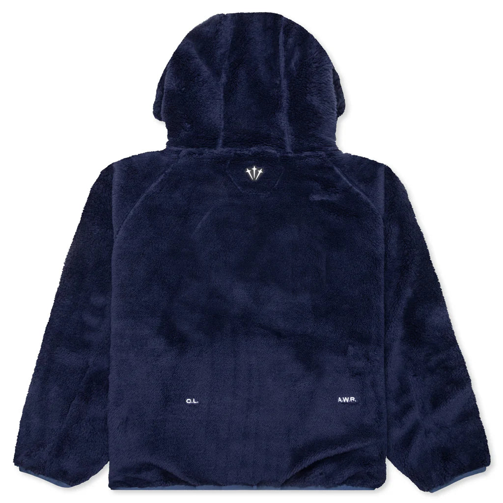 NRG Nocta Fleece Hoodie Womens Midnight Navy Wolf Grey