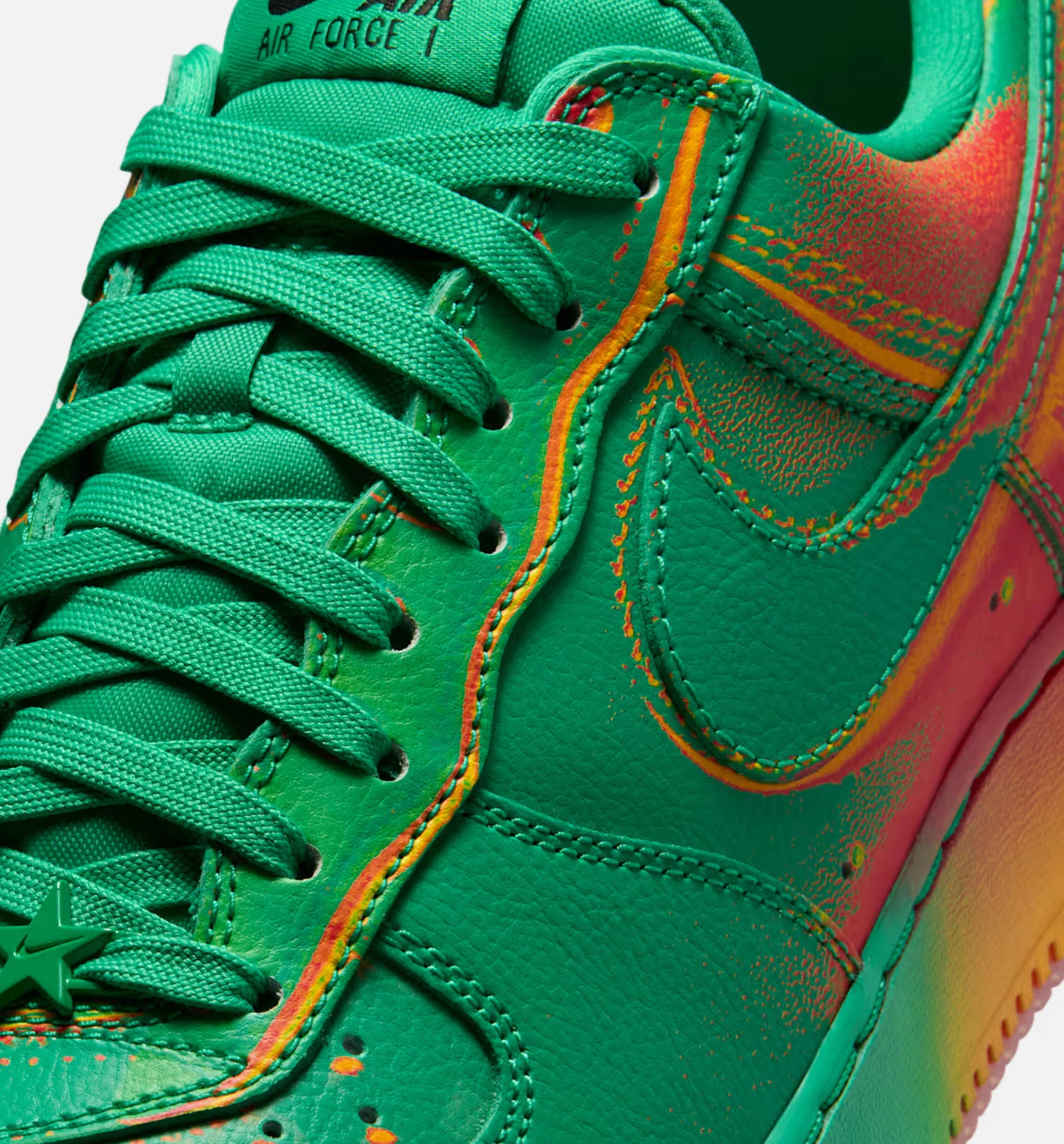 Air Force 1 Low Stadium Green Laser Orange Mens Lifestyle Shoe Stadium Green Bright Crimson Laser Orange
