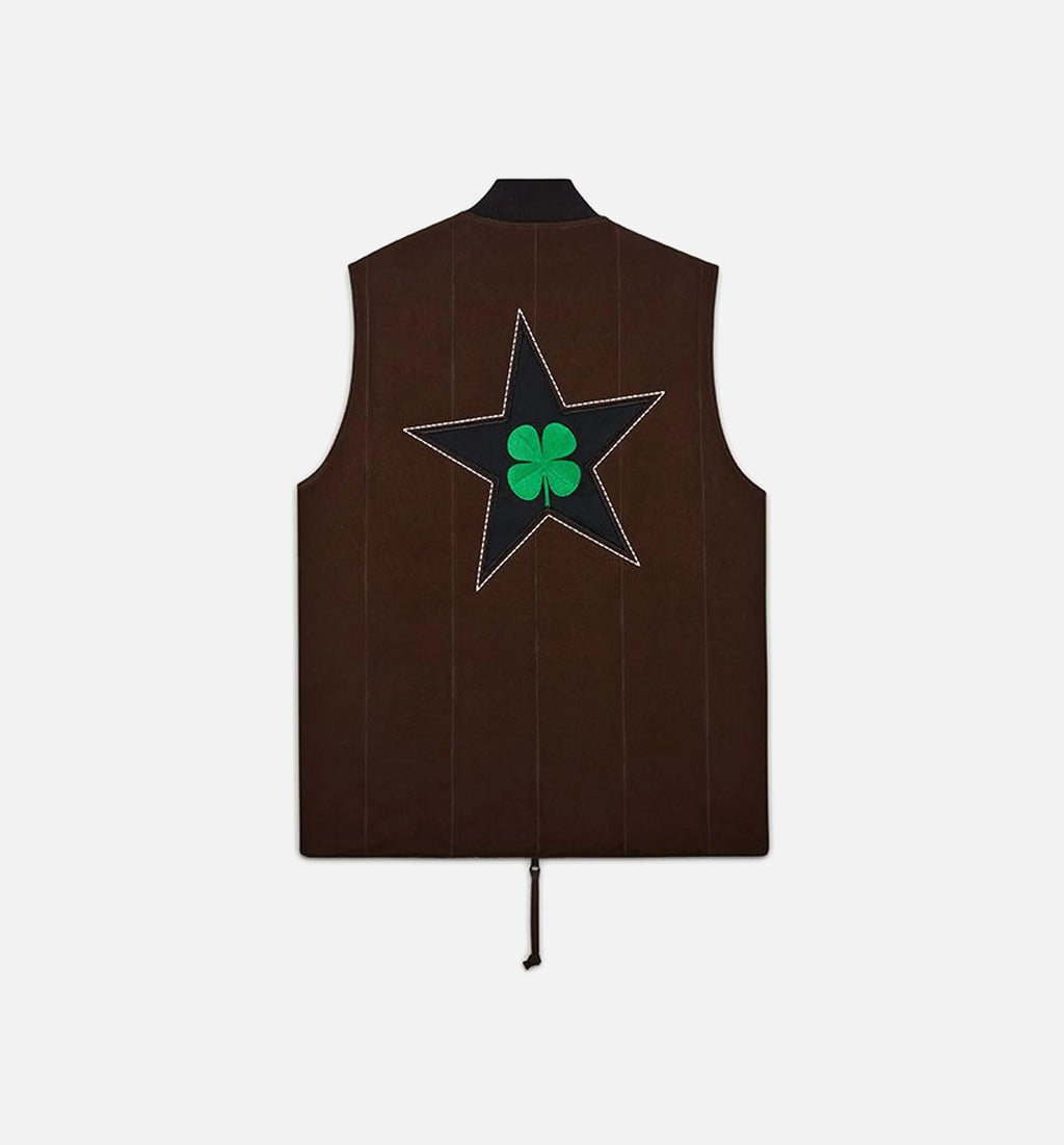 Patta Four Leaf Clover Utility Reversible Mens Vest Brown